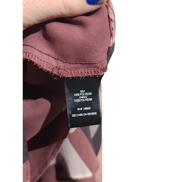 Torrid Sophie Chiffon Double Layer Swing Cami Pink Chevron Size 1X (16-18) - Picture 5 of 5